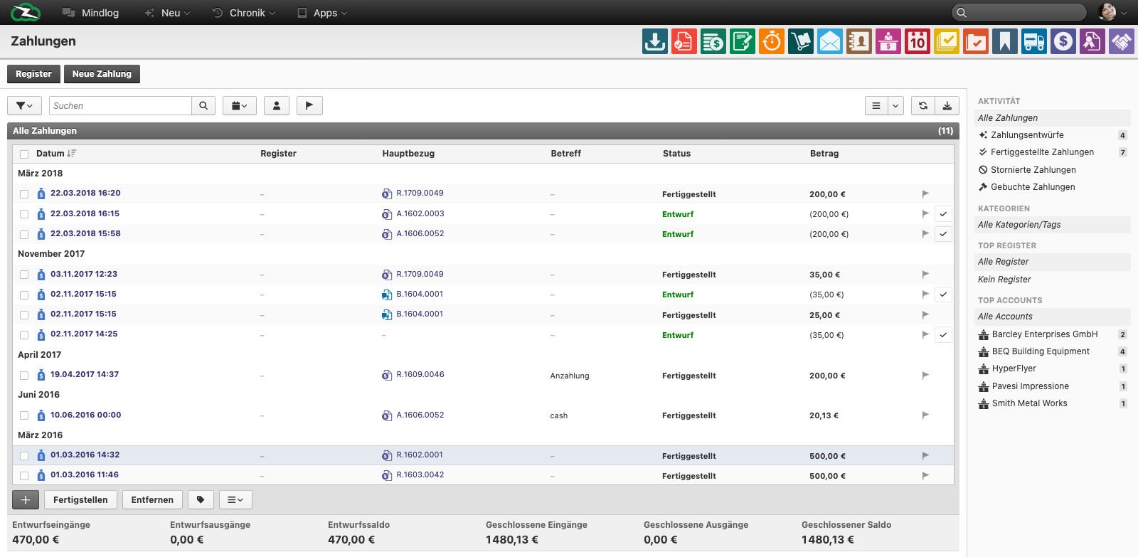 Live payments overview